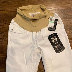 7 brand Maternity white jeans